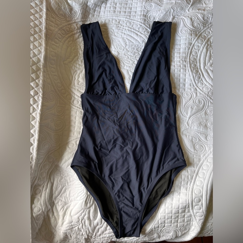 J.Crew Deep V Neck One Piece Swimsuit